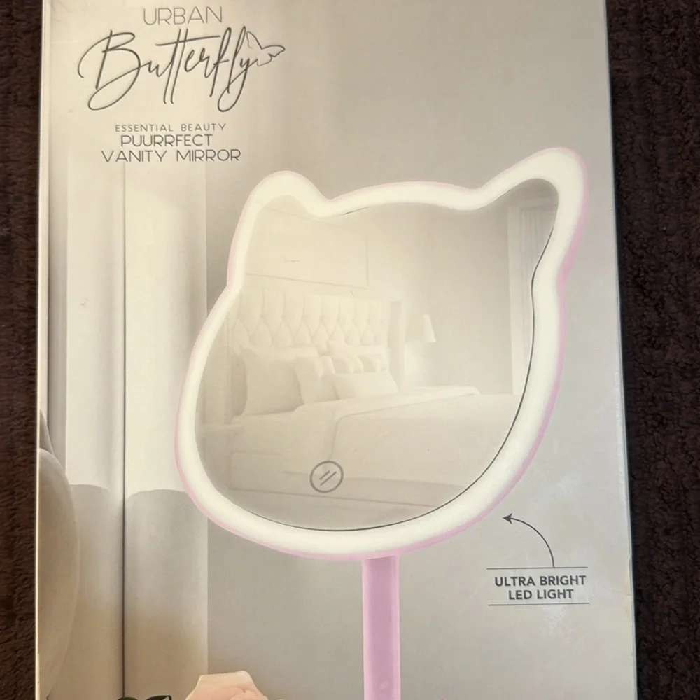 Pink Cat Vanity Mirror